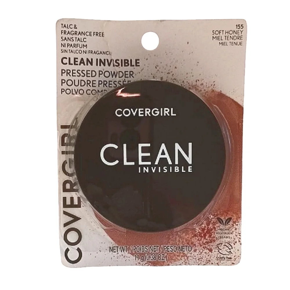 4 x CoverGirl Clean Invisible Pressed Powder, 155 Soft Honey
